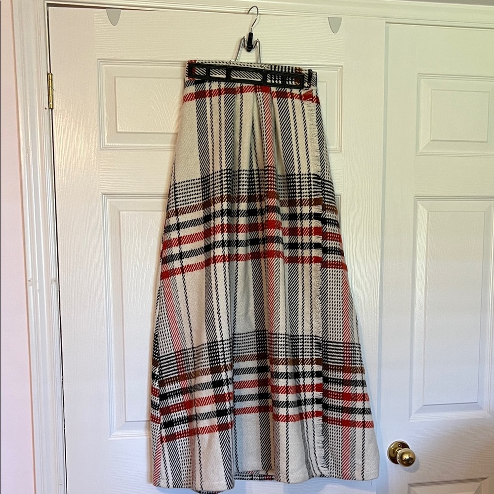 Elegant Plaid A-Line Skirt